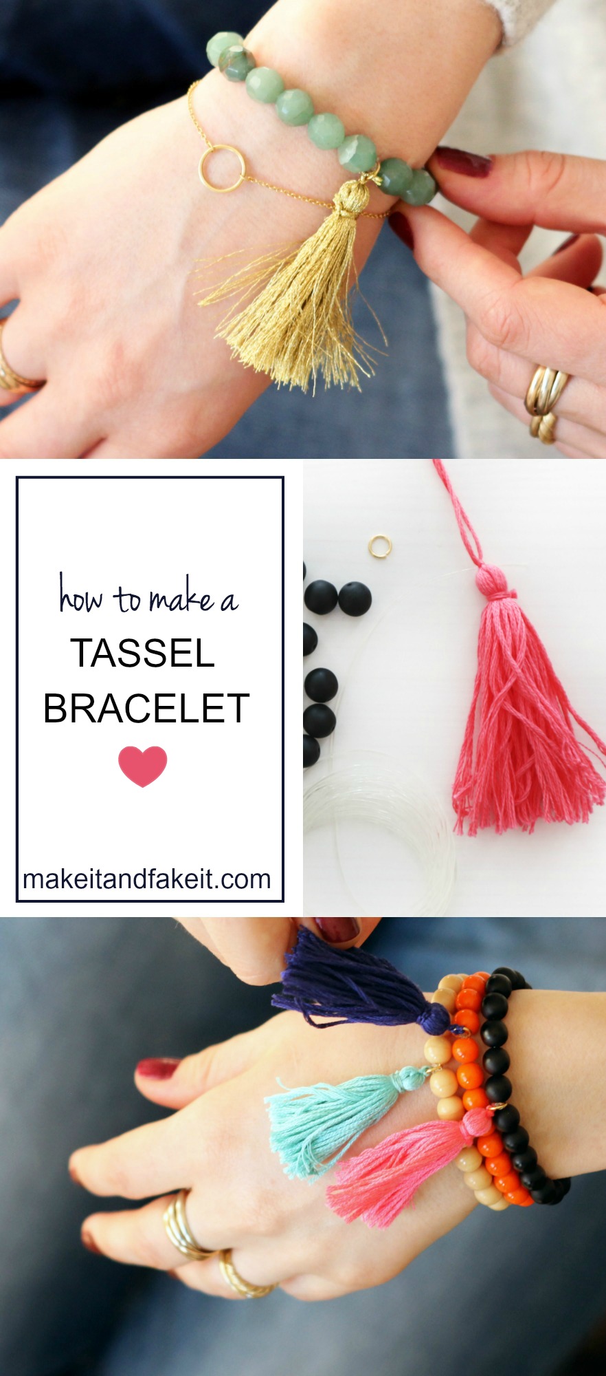 How to Make a Tassel Bracelet by Make It and Fake It