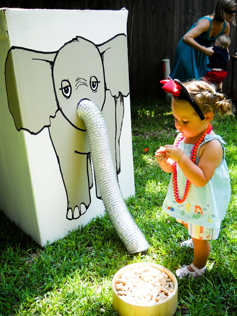 Feed the Elephant Game - and many other circus party ideas!