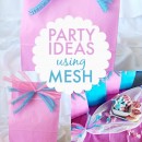 Party decor and packaging ideas using mesh!